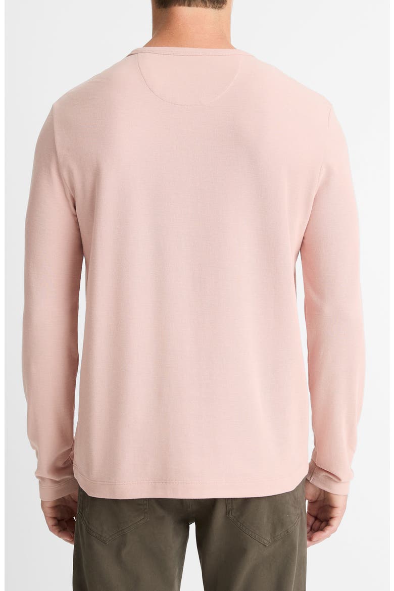 Pima Cotton Piqué Long Sleeve T-Shirt, Alternate, color, PINK HAZE