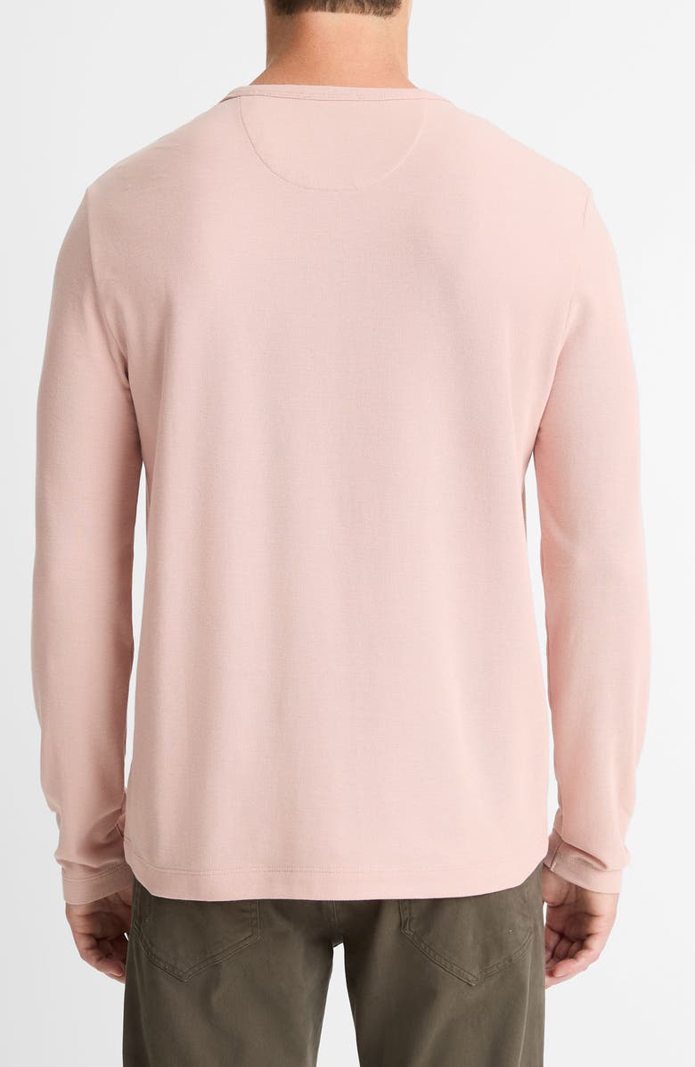 Vince Pima Cotton Piqué Long Sleeve T-Shirt, Alternate, color, Pink Haze