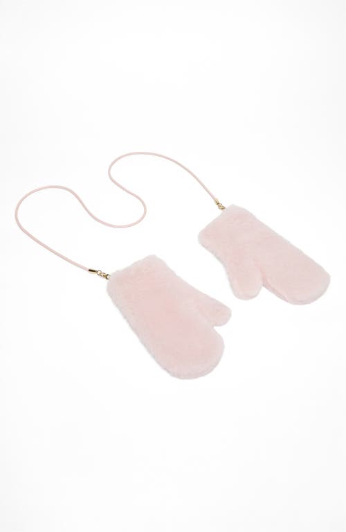 Max Mara Ombrato Alpaca Blend Mitts In Pink