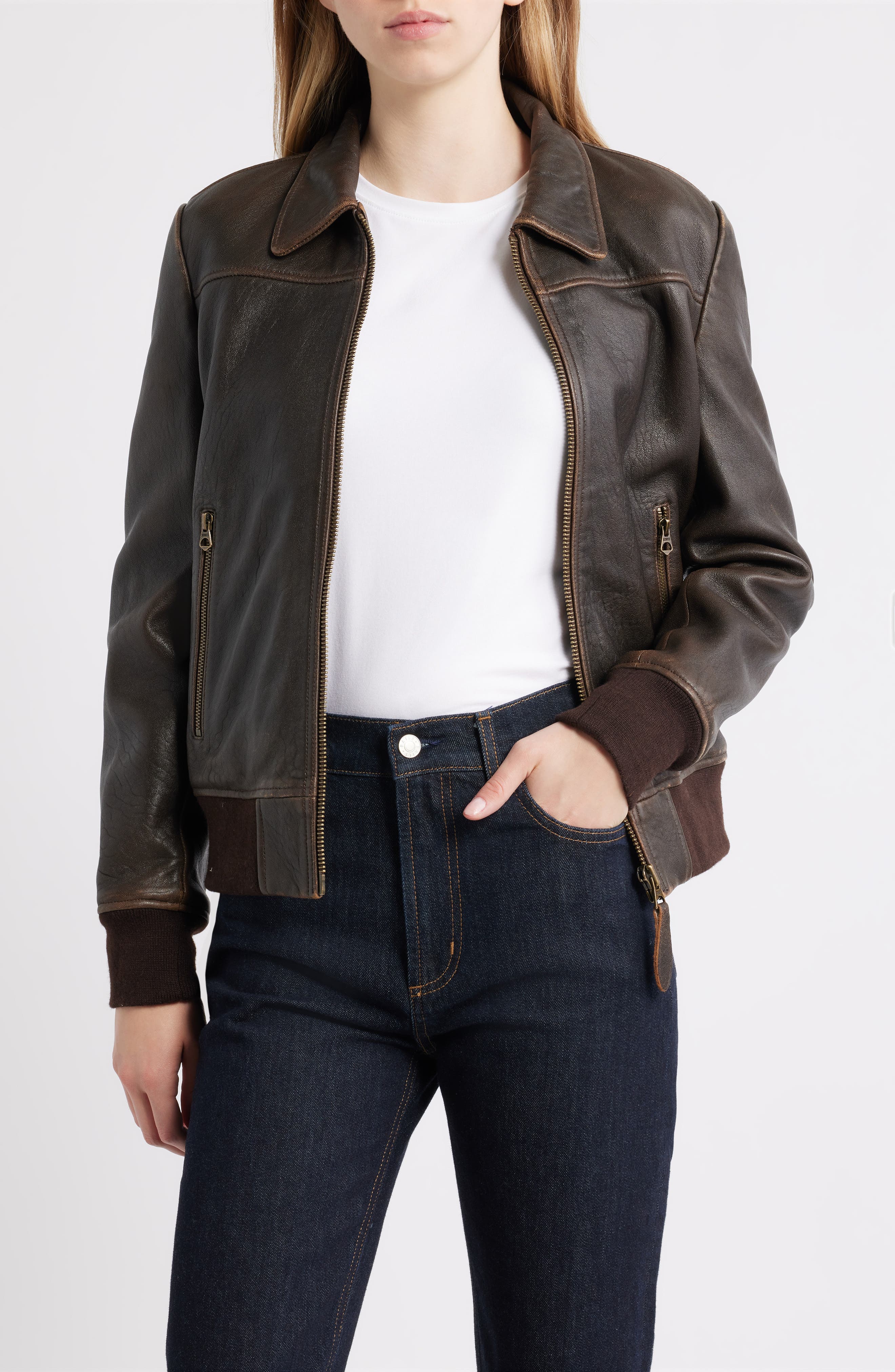 Leather Flight Jacket - image 3