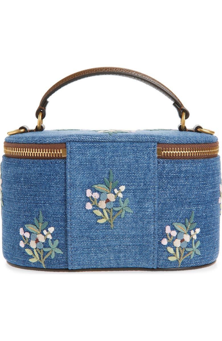 Valentino Garavani VLOGO Signature Embroidered Vanity Case, Alternate, color, Blue Multi