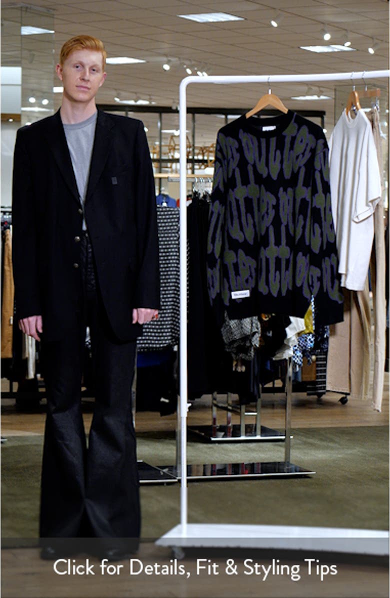 Frenzy Jacquard Graphic Crewneck Sweater, sales video thumbnail