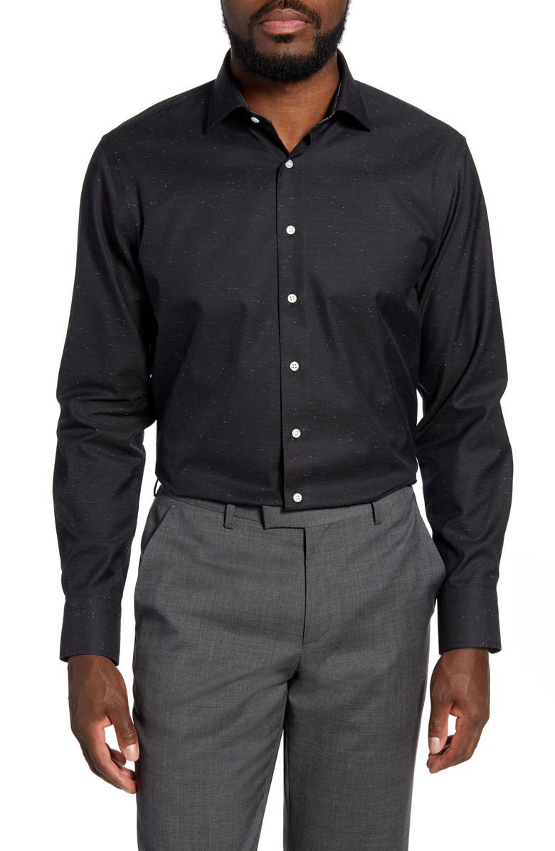 NORDSTROM MEN'S SHOP Trim Fit Non-Iron Solid Dress Shirt, Main, color, 
