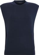 AllSaints Kayla Cap Sleeve Merino Wool Sweater