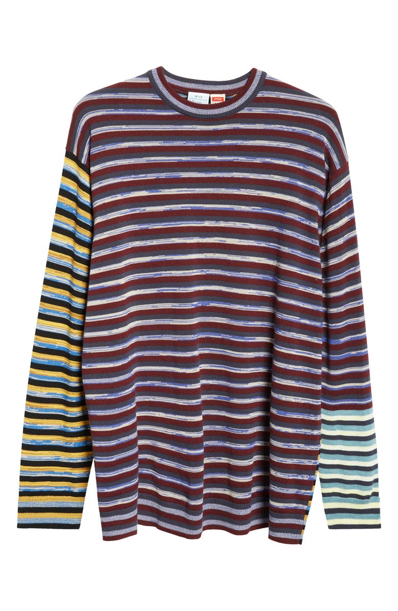 Waste Yarn Project Tania Colorblock Crewneck Sweater, Main, color, 