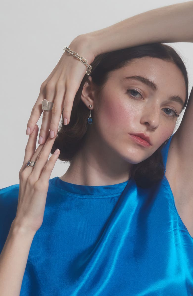 Lady Grey Octagon Chain Bracelet, Alternate, color, Silver