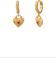 Murkani Love You Small Heart Huggie Earrings
