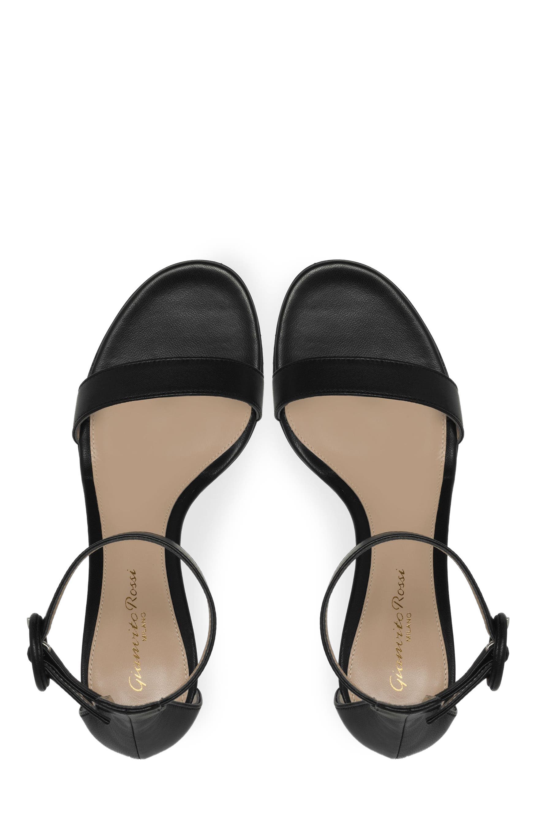 Gianvito Rossi Portofino 70 Sandals, Alternate, color, Black Leather
