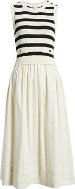 ZOE AND CLAIRE Mixed Media Sleeveless Dress