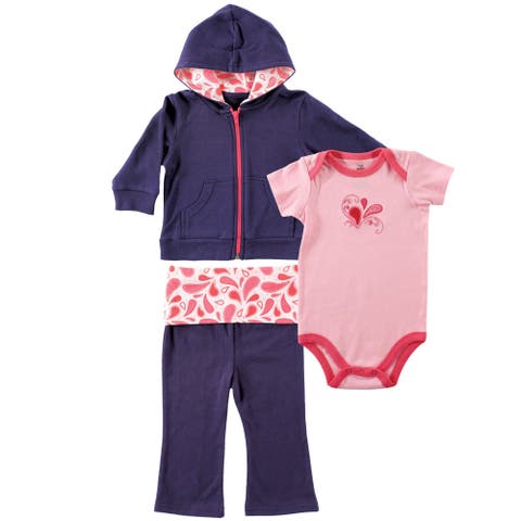 Cotton Hoodie, Bodysuit Or Tee Top, And Pant (baby)