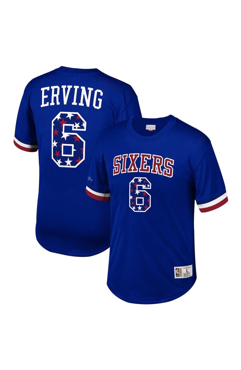 Mitchell & Ness Men's Mitchell & Ness Julius Erving Royal Philadelphia 76ers Player Name & Number T-Shirt, Main, color, 