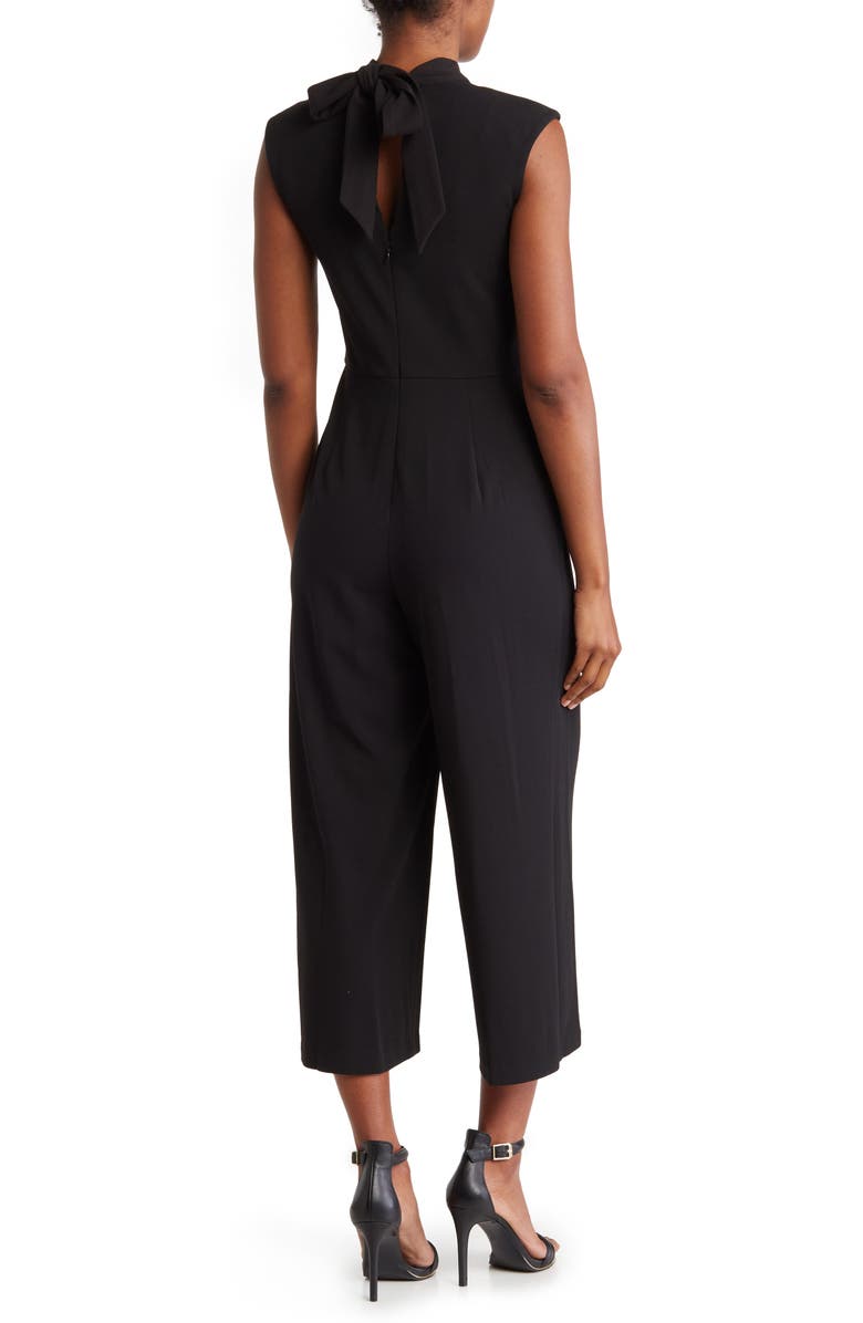 Calvin Klein Mock Neck Tie Back Jumpsuit, Alternate, color, 