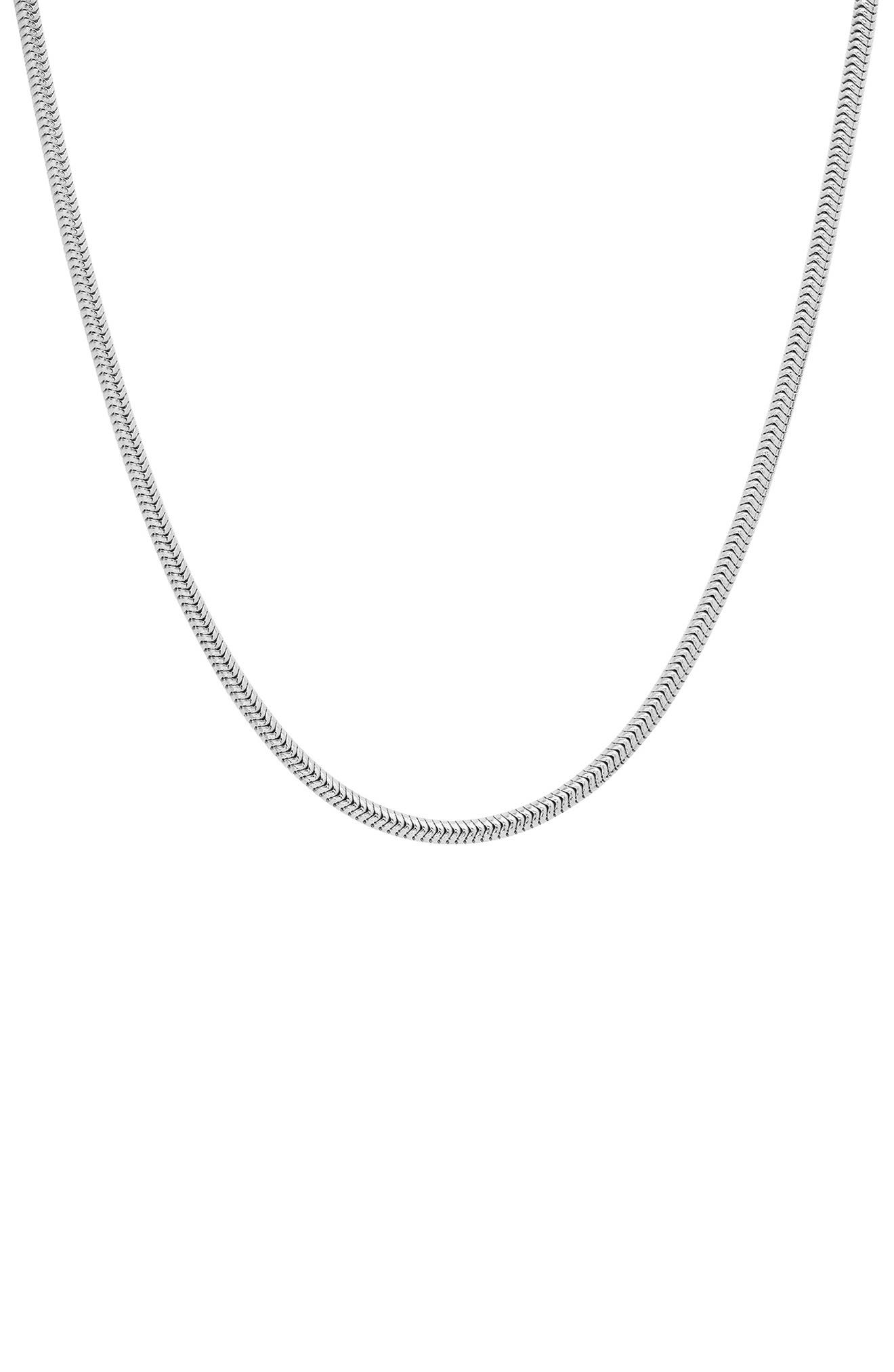 Queen Jewels Sterling Silver Snake Chain Necklace