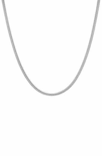 Queen Jewels Sterling Silver Snake Chain Necklace