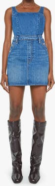 MOTHER The Over It Denim Minidress