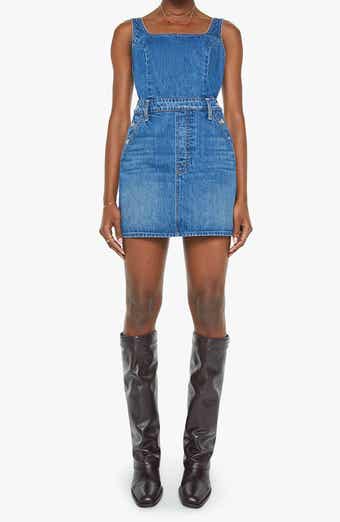 MOTHER The Over It Denim Minidress