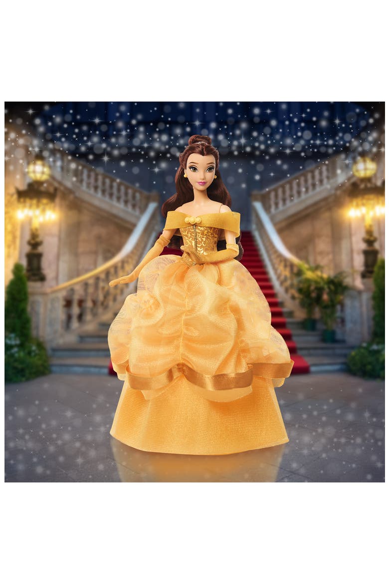 Sparkling Princess Series Belle Fashion Doll with Removable Dress & Accessories, Alternate, color, BELLE