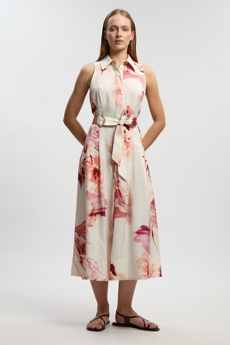 Floral Halter Midi Dress, Main, color, Floral