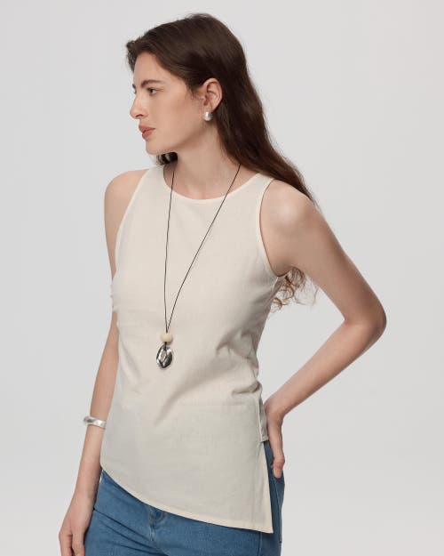 Juana Sienna Pleated Tank In White