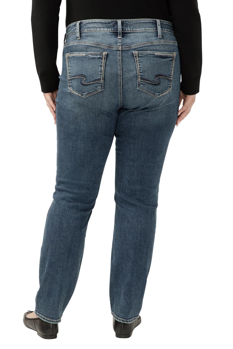 Elyse Mid Rise Straight Leg Jeans, Alternate, color, INDIGO