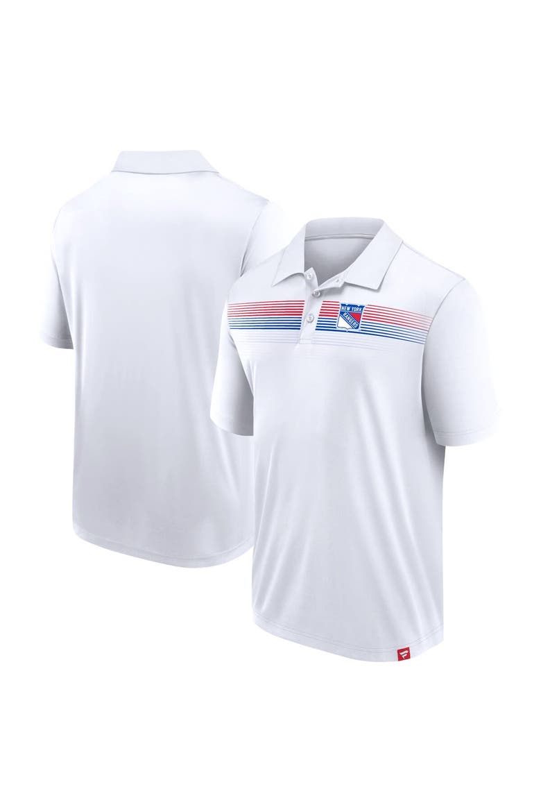 Men's Fanatics Branded White New York Rangers Victory For Us Interlock Polo, Main, color, White