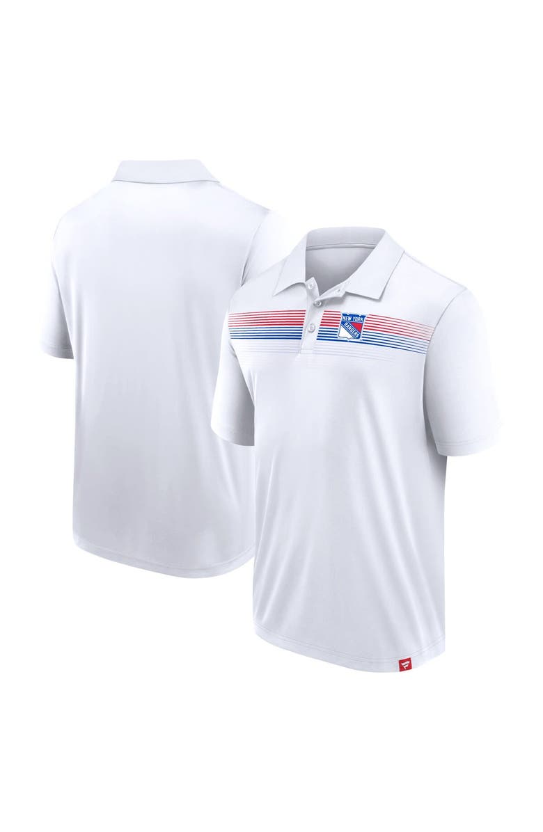 FANATICS Men's Fanatics Branded White New York Rangers Victory For Us Interlock Polo, Main, color, 