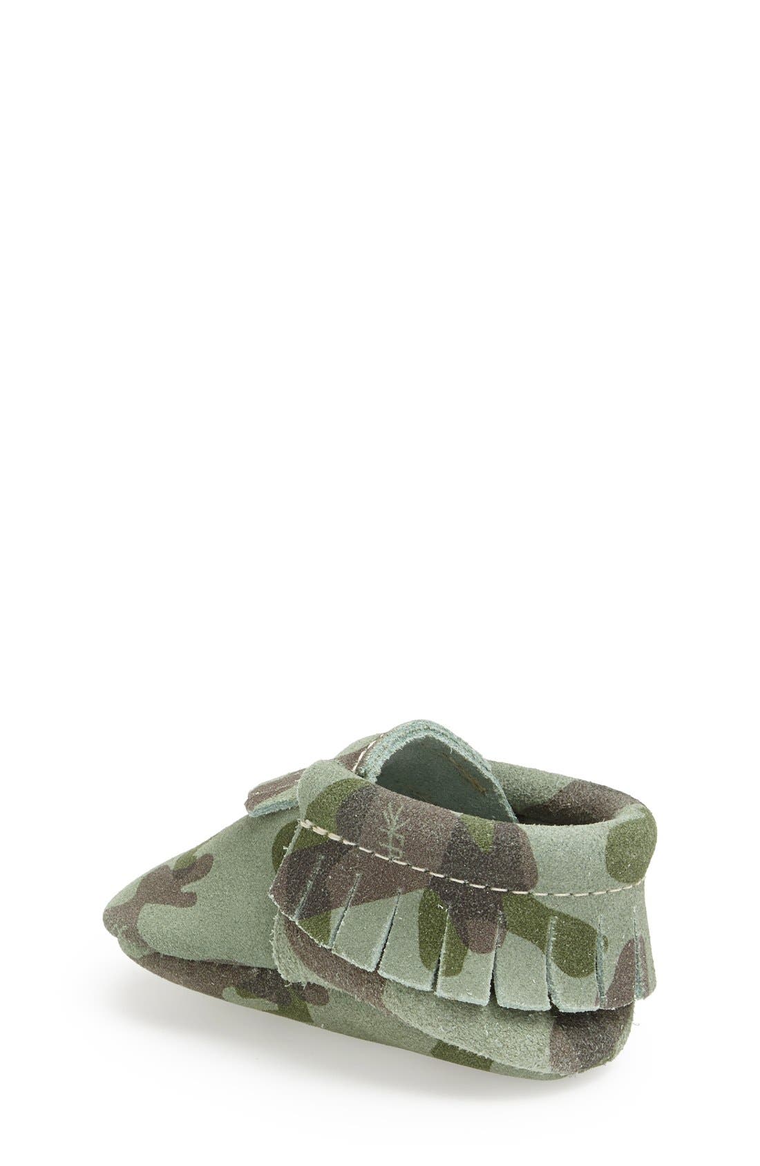 Freshly Picked Camo Print Suede Moccasin, Alternate, color, 