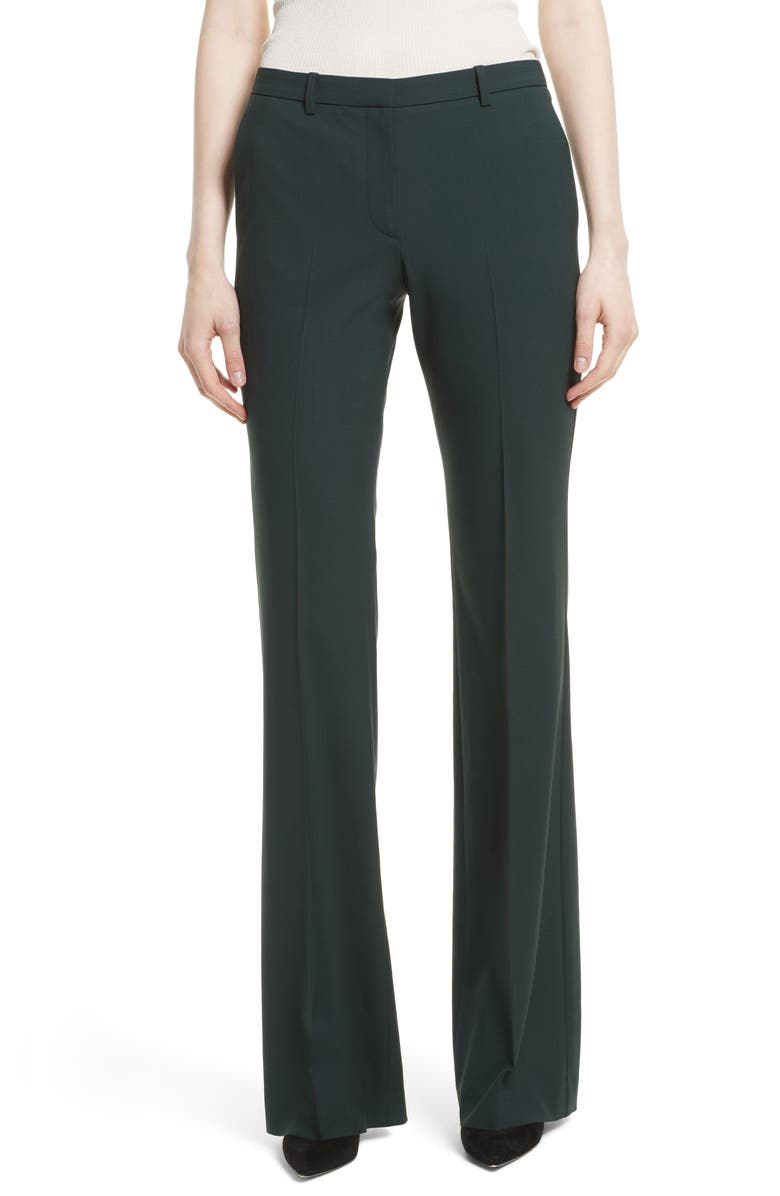 Theory Demitria 2 Flare Leg Stretch Wool Pants, Main, color,