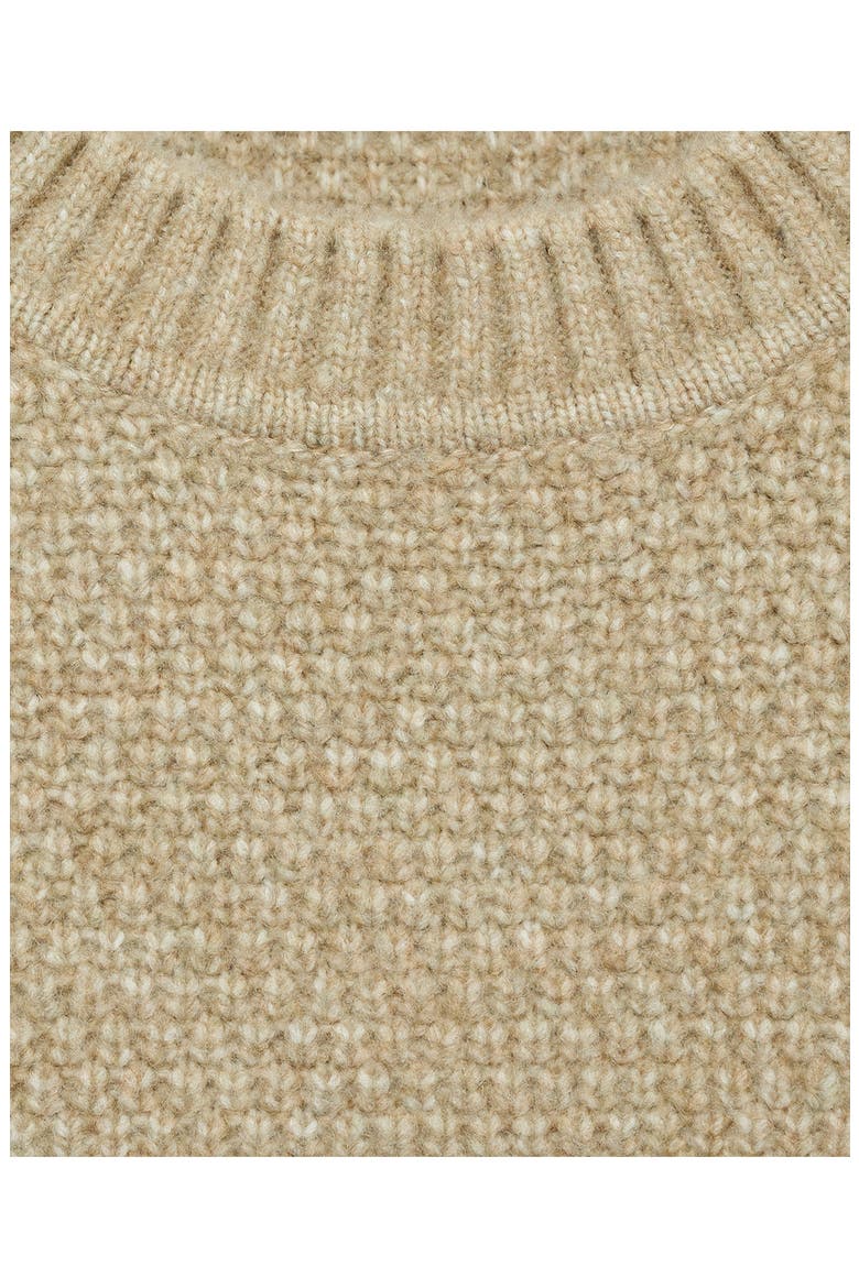 Textured Crewneck Sweater, Alternate, color, PASTEL GREEN/ BEIGE