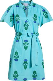 SUGARLIPS Amena Floral Ema Belted Cotton Dress