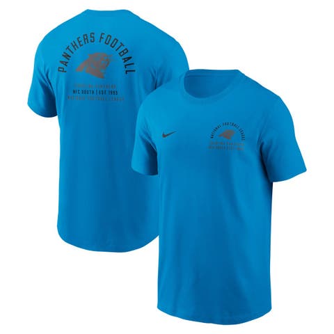 Men's Nike Blue Carolina Panthers Split Logo T-Shirt