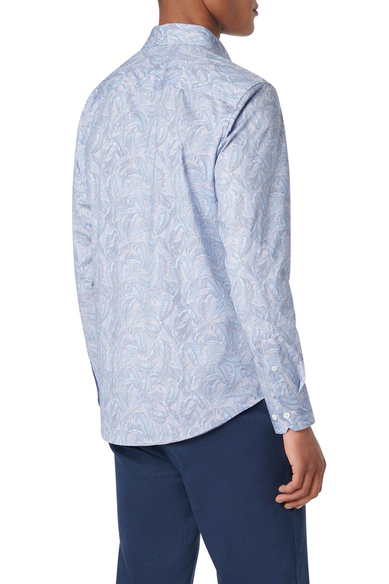 James OoohCotton® Feather Print Button-Up Shirt, Alternate, color, AIR BLUE