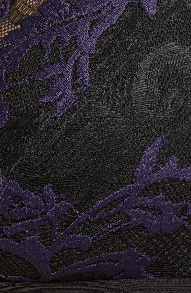 Wacoal Instant Icon Bralette, Alternate, color, Black/ Eclipse