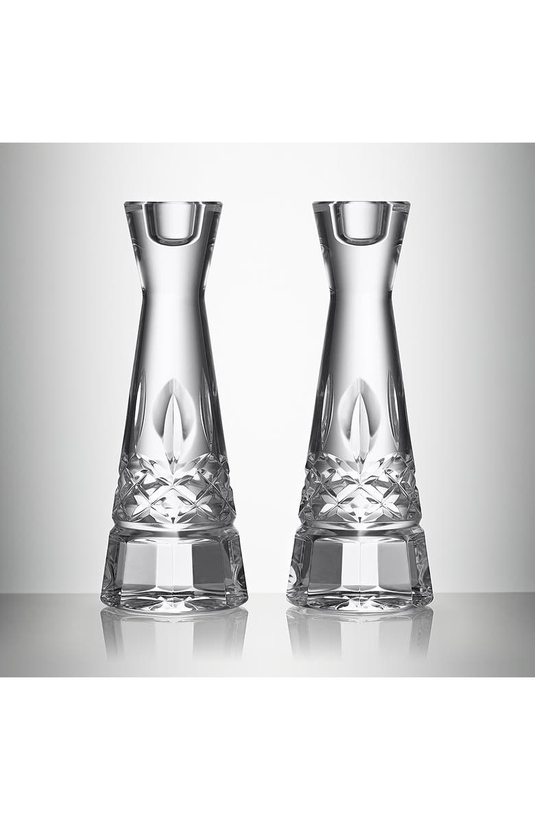Waterford Lismore Set of 2 Round Candlesticks, Alternate, color,
