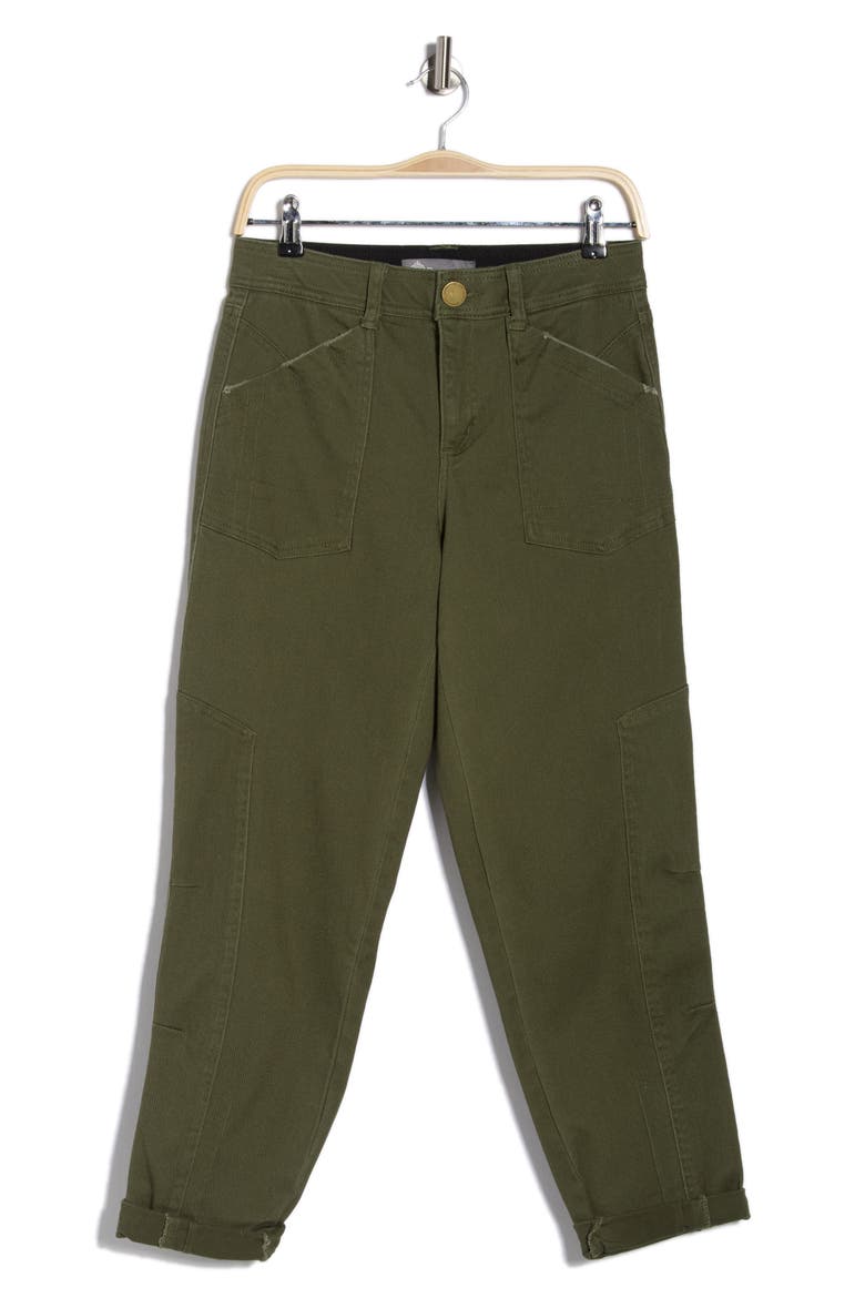 Tapered Side Panel Straight Leg Jeans, Alternate, color, CELADON