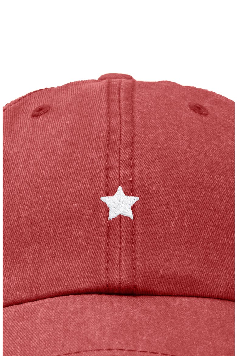 Lil Star Dad Cap, Alternate, color, Washed Red