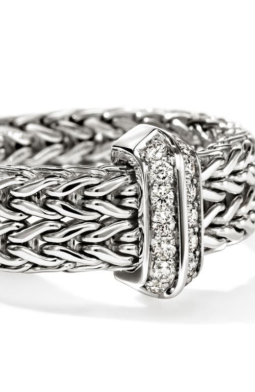 John Hardy Icon Link Pavé Diamond Ring In Metallic