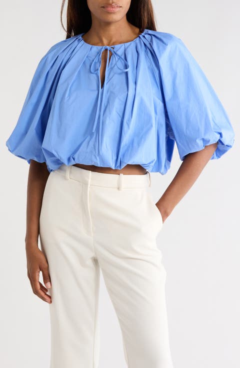 Yara Cotton Poplin Bubble Top