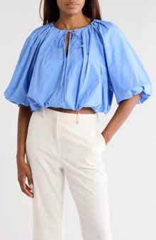 Yara Cotton Poplin Bubble Top