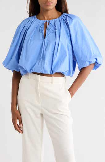 Yara Cotton Poplin Bubble Top