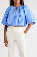 Rebecca Taylor Yara Cotton Poplin Bubble Top
