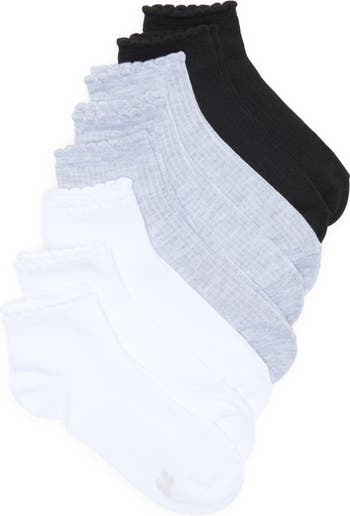 Lucky Brand 8-Pack Assorted Mini Rib Quarter Crew Socks | Nordstromrack