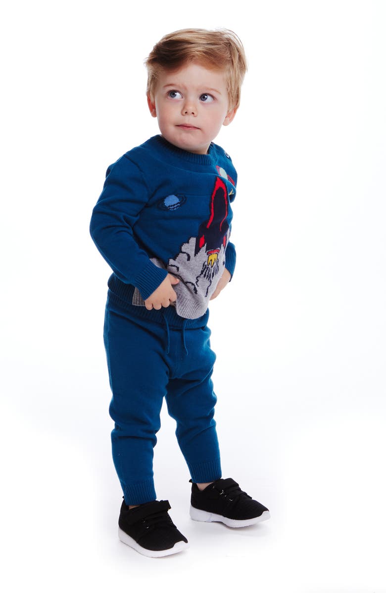 Andy & Evan Space Cotton Sweater & Knit Joggers Set, Alternate, color, 