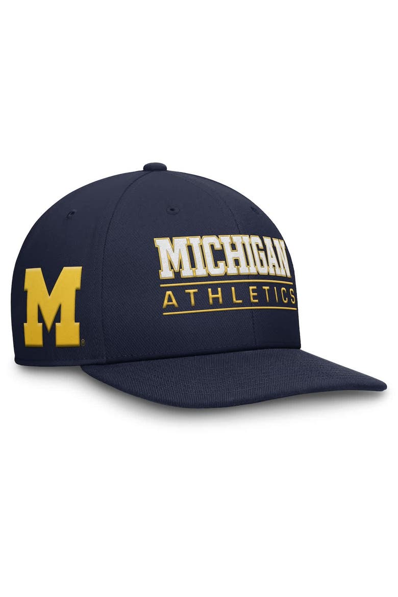 Men's Jordan Brand  Navy Michigan Wolverines Athletics Pro Adjustable Hat, Alternate, color, Navy