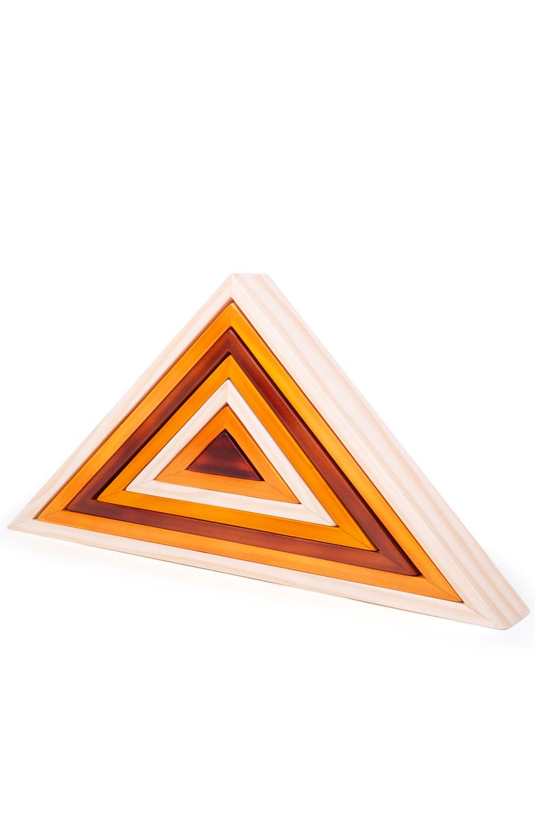 Bigjigs Toys Natural Wooden Stacking Triangles, Alternate, color,