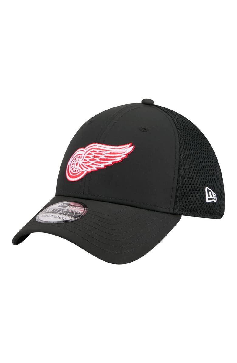 New Era Men's New Era  Black Detroit Red Wings Logo 39THIRTY Flex Hat, Main, color, Black