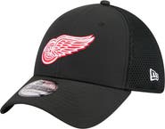 New Era Men's New Era Black Detroit Red Wings Logo 39THIRTY Flex Hat