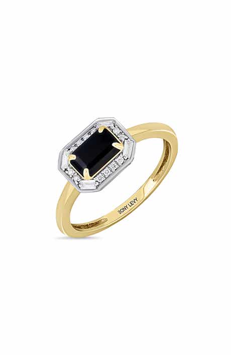 Onyx & Diamond Ring
