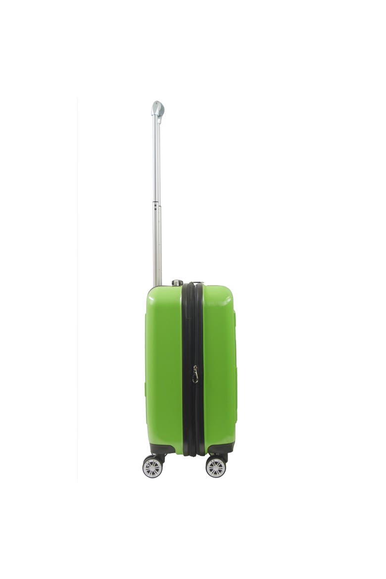 Minecraft Creeper Big face 21.5" Expandable Carry-On Spinner Luggage, Alternate, color, GREEN