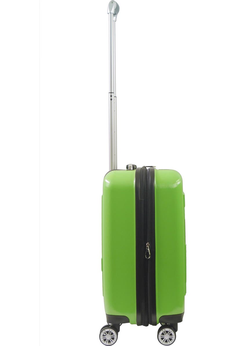 Ful Minecraft Creeper Big face 21.5" Expandable Carry-On Spinner Luggage, Alternate, color, Green